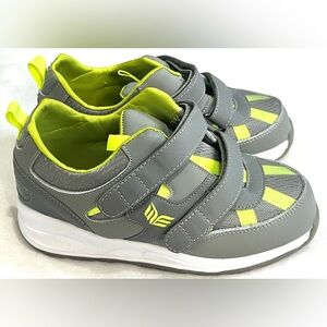 Mt. Emey Youth Gray & Yellow Wide Extra Depth Athletic Walking Shoes Sneakers